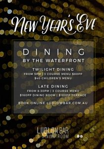 NYE Dining by the Waterfront at Ludlow - NYE Melbourne