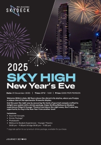 Melbourne Skydeck Sky High New Year's Eve 2025/2026 - NYE Melbourne